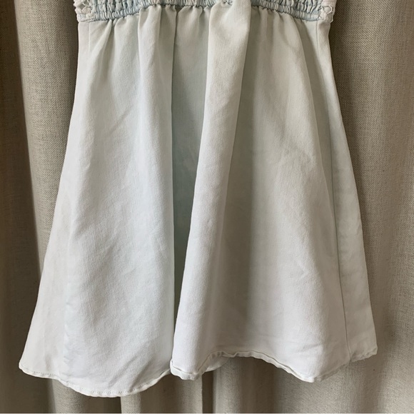 ABERCROMBIE & FITCH WHITE BLUE DENIM MINI DRESS S - Picture 9 of 10